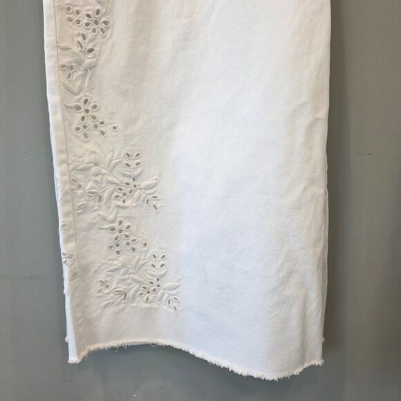 NWT Ralph Lauren Plus Size High Rise Cropped Eyelet Jeans Sz 18 Boho Preppy - Picture 4 of 7